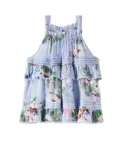 [Zimmermann Kids] Zimmermann Kids Everley Swing floral cotton top Y 2 blue