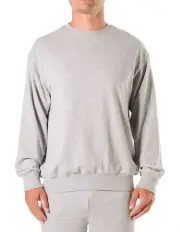 [Mitch Dowd] Lightweight French Terry Cotton Sweatshirt in Light Grey Marle