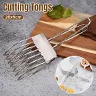 Stainless Steel Bread Slicer BBQ Meat Cutter Multi Function Kitchen Tool Clip AU