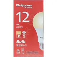 在飛比找蝦皮購物優惠-Wellypower Bulb 威力盟LED燈泡12W燈泡色