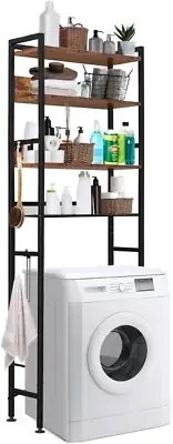 4 Tier Bathroom Shelf Rack over Toilet Washing Machine Laundry Towel Organiser S