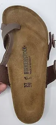Birkenstock Mayari Birko-Flor Leather Mocca Color Regular Wide