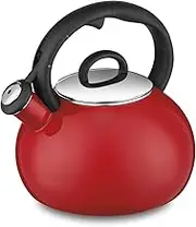 Cuisinart CTK-EOS17R Aura Enamel-on-Steel Stovetop Teakettle, Red