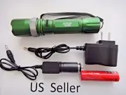 Brand new 800 LM 50W LED rechargable Zoomable Torch flashlight Lamp GREEN 06