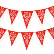 150 Flags 90m Bunting Chinese Character Double Happiness Wedding Decor Banner