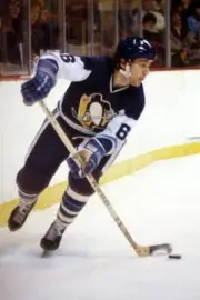 Colin Campbell Of The Pittsburgh Penguins 1970S Old Ice Hockey Photo
