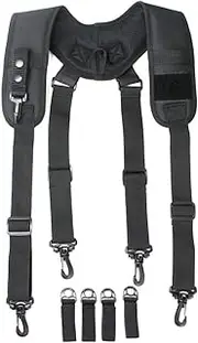 [MELOTOUGH] Tactical Suspenders Duty Belt Harness Padded Adjustable Tool Belt Suspenders with Key Holder