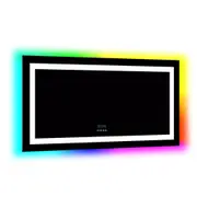Large Bluetooth RGB LED Mirror with Music & Anti-Fog