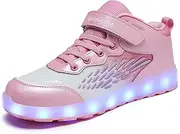 [BFOEL] Kids Light up Shoes LED USB Charging Flashing High-top Wings Sneakers Boys Girls Trainers for Festivals Halloween Christmas New Year Party Great Gift
