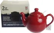 London Pottery Farmhouse Teapot for 2 Cups, Red