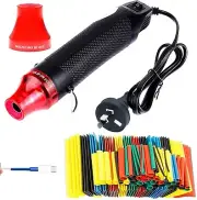 Mini Heat Gun 300W 220V with 164 Pcs Heat Shrink Tubing Kit for DIY Crafts Paint