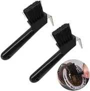 2 Pcs Horse Hoof Pick with Brush, Horseshoe Hook and Brush Set, Hoof Groove Cleaner, Portable Hoofpick, Horse Grooming Supplies for Daily Cleaning Maintenance Goat Brush for Tires, Random Colors