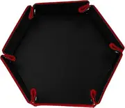 MOLUCKFU Dice Storage Case Collapsible Tray Poker Egg Storage Hexagon Dice Tower Table Game Accessory