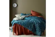 180TC Cotton Digital Printed Quilt Cover Set (Lisa Teal) - Queen