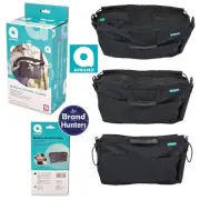 Apramo Bungee Stroller Caddy Black Pushchair Pram Travel Accessory Bag Organiser