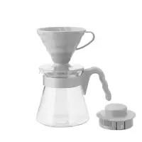 在飛比找momo購物網優惠-【HARIO】V60灰白手沖咖啡壺組1-4杯份 700ml(