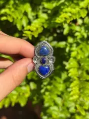 Lapis Lazuli Ring | Sterling Silver Size 10 A558
