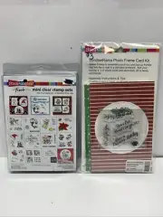 Stampendous Stamps Christmas Mini Stamp Set Kit + WindowRama Photo Card Kit *NEW