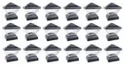 Set of 18 Matte Black Color Square Solar Light Post Cap PVC Fence Style