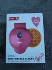 NEW Dash Mini 4 inch WAFFLE MAKER - Nonstick - Electric - XOXO LOVE Waffles Iron
