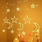 Ramadan Lights Indoor, Ramadan Decorations for Home 2023, Led Curtainlights for Bedroom, Background Lights for Bedroom Rooms, Party Walls, Weddings, Outdoor Interior Decoration