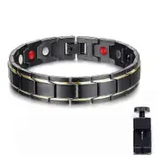 Copper Pulse Prostate Wellness Band,Magnetic Bracelet Improves Blood Circulation black gold