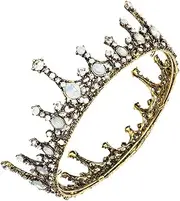 [Baluue] 1PC Delicate Bride Crown Elegant Vintage Baroque Wedding Tiara for Brides for Parties and Special Occasions Headdress with Fine Workmanship and Texture