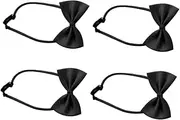 [FRCOLOR] 4 Pcs Adjustable Bow Tie for Graduation Unisex Black Ties with Buckle Design Graduation Accessories for Men and Women Comfortable and Durable