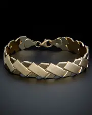 14K Italian Gold X Link Bracelet