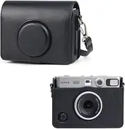MKXPWMKS Mini EVO Case, Protective Case for Instax Mini EVO Instant Digital Hybrid Camera, Mini EVO Accessories with PU Leather Bag and Screen Protector (Black)
