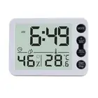 Portable Mini Digital Alarm Clock with LCD Display and Temperature Sensor