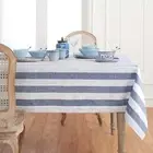 Dining Linen Tablecloth for Spring and Summer, Indoor Kitchen, Cabana Stripe