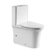 655*400*810mm Aquaperla Arrow Orzo Dual Washdown Two-piece Ceramic Gloss White Rimless Back To Wall Toilet
