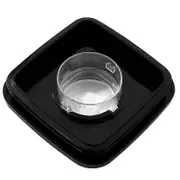 Blender Square Lid and Center Cap for Os-Ter Blender Jar Fit for 4903 Blender Square Jar Lid Replacements Black