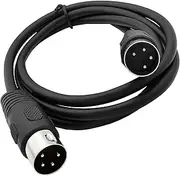 tunghey 4 Pin DIN Male Plug Connector Cable, 4 Pin DIN Male to Male Adapter Extension Cable for DVR Digital Video Recorder & DIN Audio Connector Devices (1M)