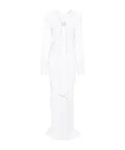 Disconnect maxi dress AU8 white