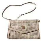 Anne Klein Beige Tile Lion Logo Wallet On A Chain Wristlet w/Pockets New w/Tags