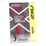 2XU Women's Striped Performance Run Compression Socks Cherry Pink / Grey Size L