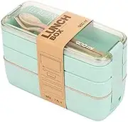 AIMALL Bento Box 3-Layer Students Lunch Box Eco-Friendly 900ml Food Container, for Kids & Adults