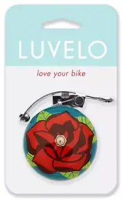 Bike Bicycle Bell by Luvelo Bicycle Bells. Red Rose tattoo.