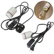 1.8M Reptile Ceramic Emitter Heating Lighting Lamp Bulb Holder Switch US/UK Plug 7757 US PLUG