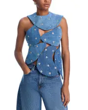 A. w.a. k.e. Mode Asymmetric Paneled Top