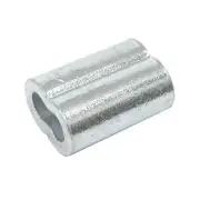 10ea Zinc Plated Copper Swage Sleeves for Wire Rope 1/4"