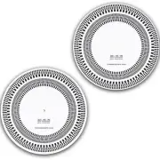 Set of 2 Stroboscope Stereoscopic Disc #4 Slipmat Turntable 12" Slip Mat x2