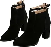 [BESTYASH] Casual Shoes Boots for Women Boots Woman Women Shoes Platform Boots Heels for Women White Heels Mini Boots High Heel Booties for Women Shoes for Women Black