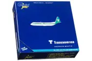 GJTVA644 GeminiJets L-100 Hercules 1/400 Model N12ST Transamerica