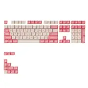 122Keys Full Set Customized PBT Blossom Bear Keycap Two-color Injection Keycaps