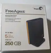 Seagate FreeAgent 250GB USB 2.0 External Hard Drive Windows MAC OS X 10 NEW