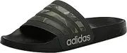 [adidas] Unisex Adilette Shower Slides Sandal, Shadow Olive/Putty Grey/Olive Strata, 18 US Men