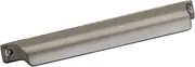 [Amerock] Kitchen Cabinet Cup Pull | Black Brushed Nickel | 6-5/16 in (160 mm) Center-to-Center | Jolene | 1 Pack | Furniture Hardware | Cabinet Handle | Bathroom Drawer Pull